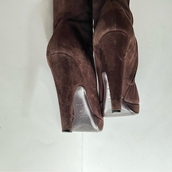 Prada brown suede platform boots - Picture 14 of 15
